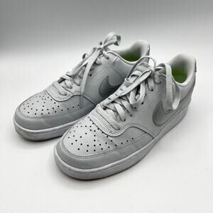 Nike Court Vision Low Lace Up Sneaker Platinum SIlver Size 7.5